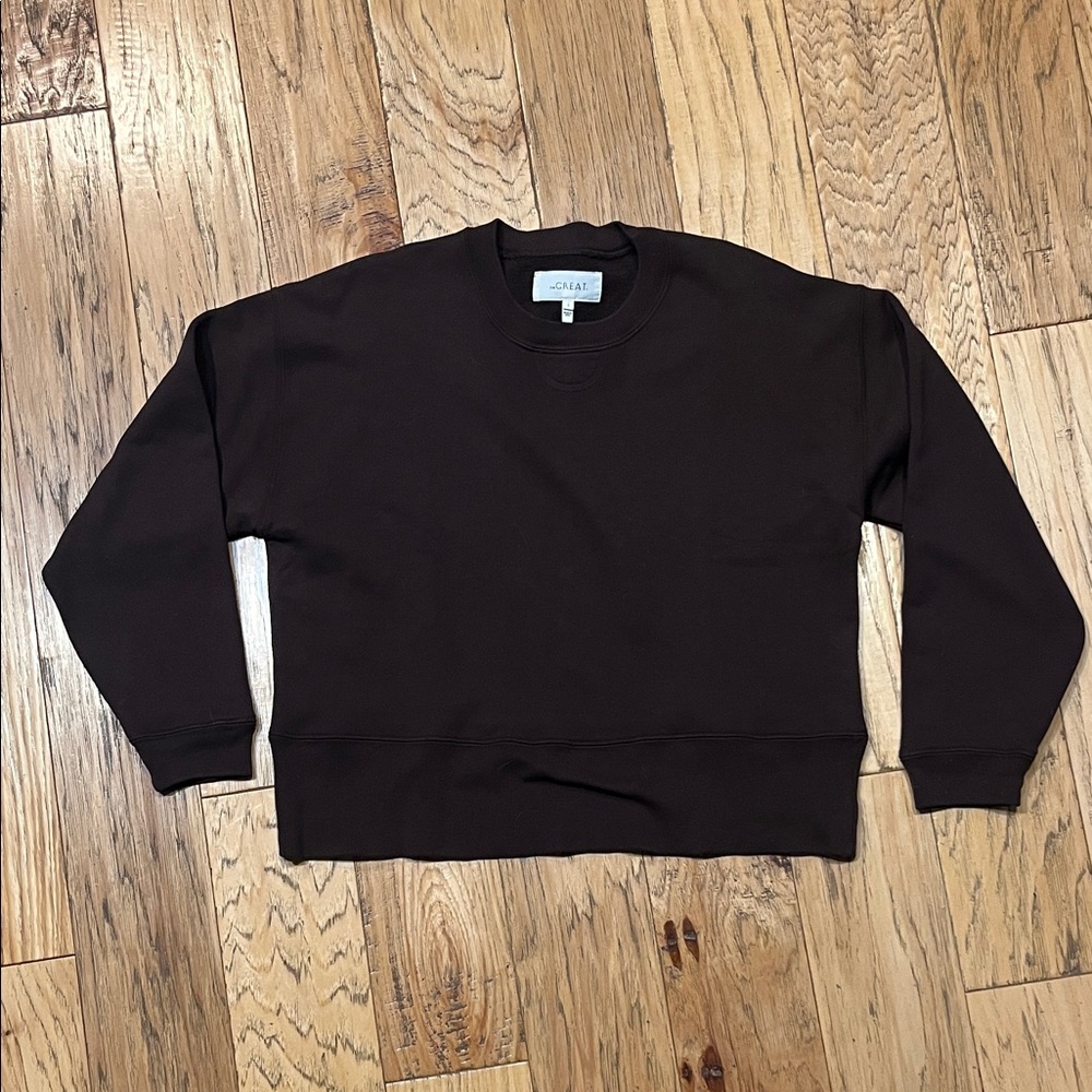 THE GREAT. Dark Brown Crewneck Sweater - size 2